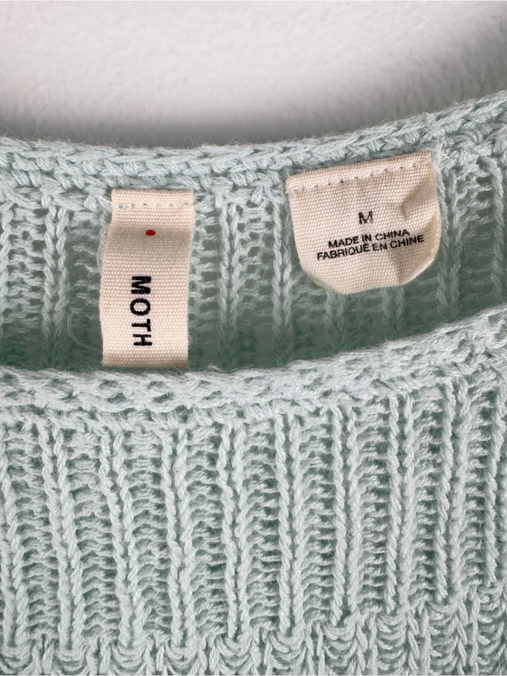Moth ‘Mila’ Green Linen Blend Sweater Size M - Picture 12 of 15